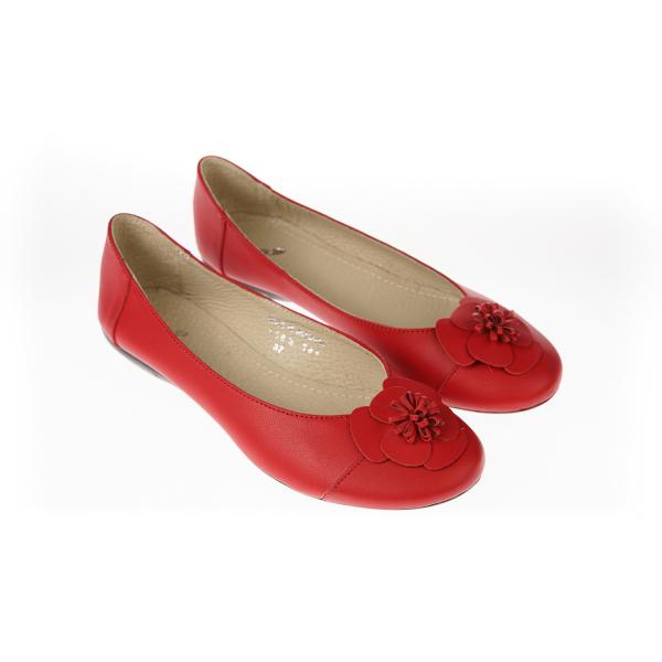 Balerini piele 04-1589-184 rosu - imagine 3