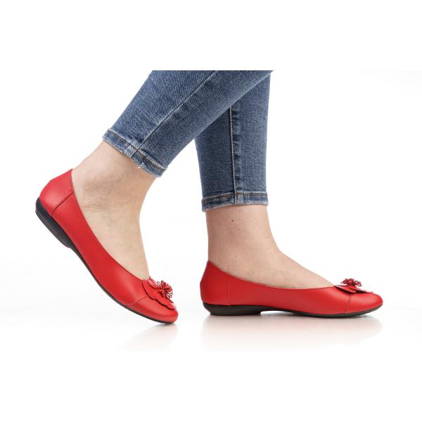 Balerini piele 04-1589-184 rosu - imagine 4