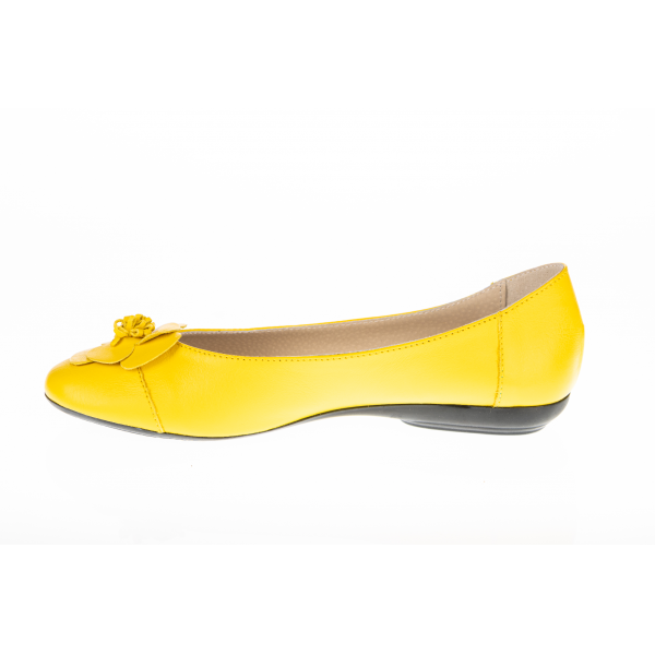 Balerini piele 04-1589-184 galben - imagine 2