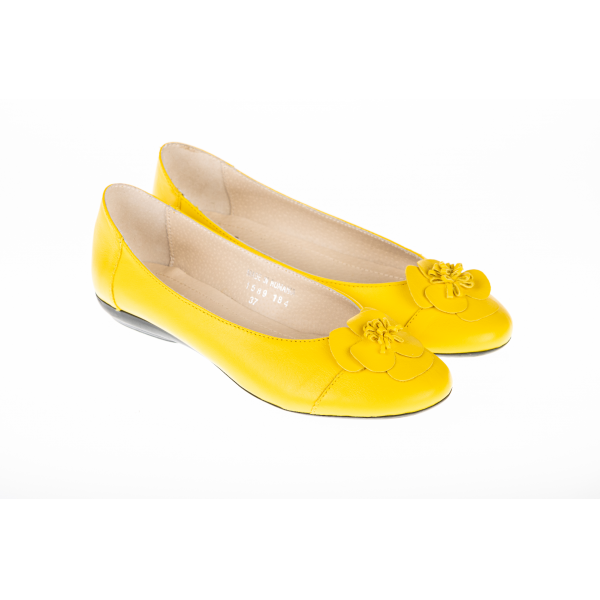 Balerini piele 04-1589-184 galben - imagine 3