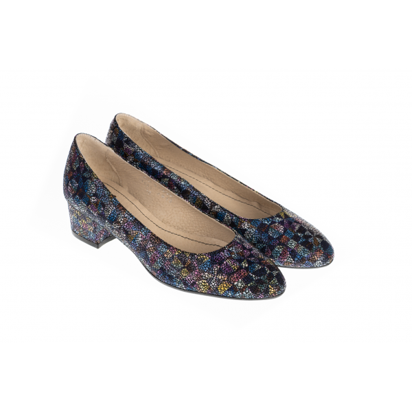 Pantofi femei piele 07-1685-3013 marmorat - imagine 3