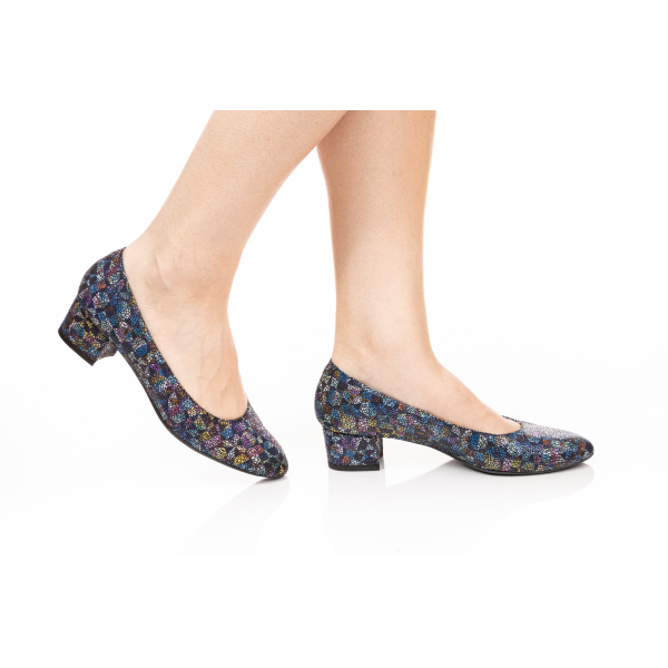 Pantofi femei piele 07-1685-3013 marmorat - imagine 4