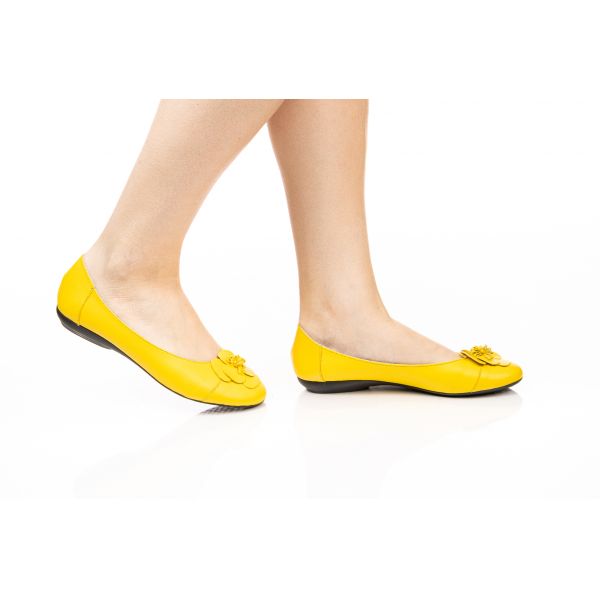 Balerini piele 04-1589-184 galben - imagine 4