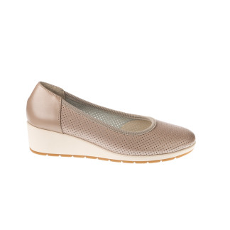 Pantofi femei piele 1727-238 capucino perforat