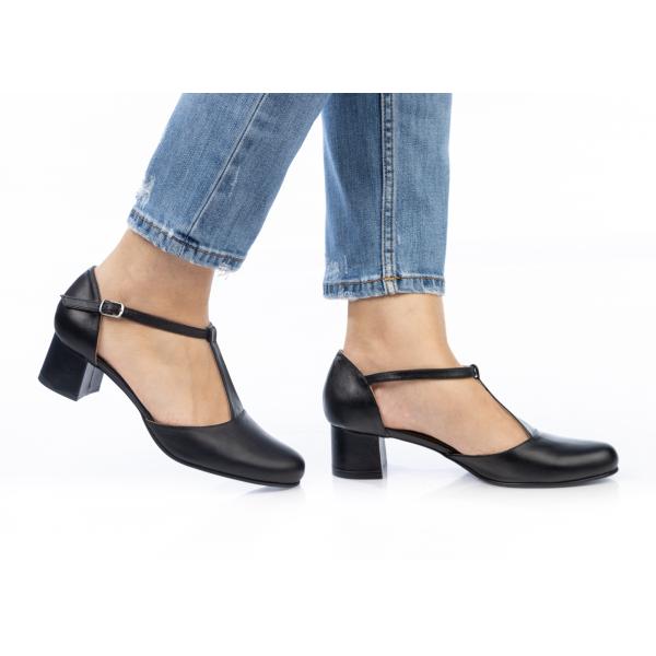 Pantofi femei piele 07-1725-333 negru - imagine 4