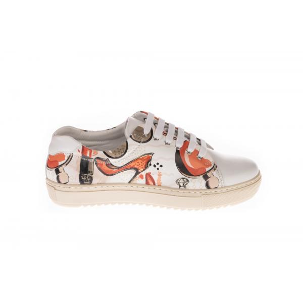 Pantofi femei sport piele 04-1717-226 imprimeu 1