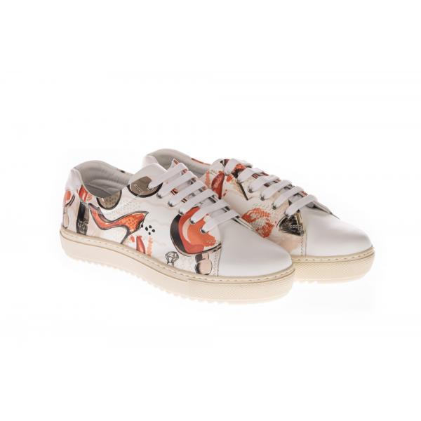 Pantofi femei sport piele 04-1717-226 imprimeu 1 - imagine 3