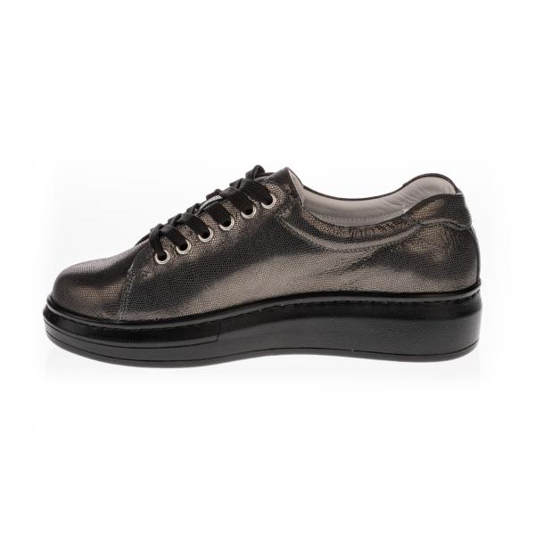 Pantofi femei piele 04-1739-262 print gri - imagine 2