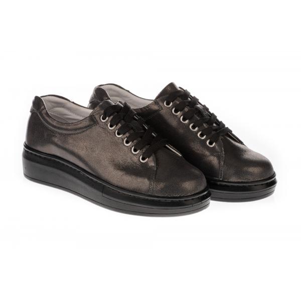 Pantofi femei piele 04-1739-262 print gri - imagine 3
