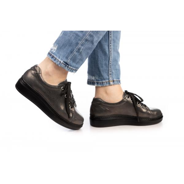 Pantofi femei piele 04-1739-262 print gri - imagine 4