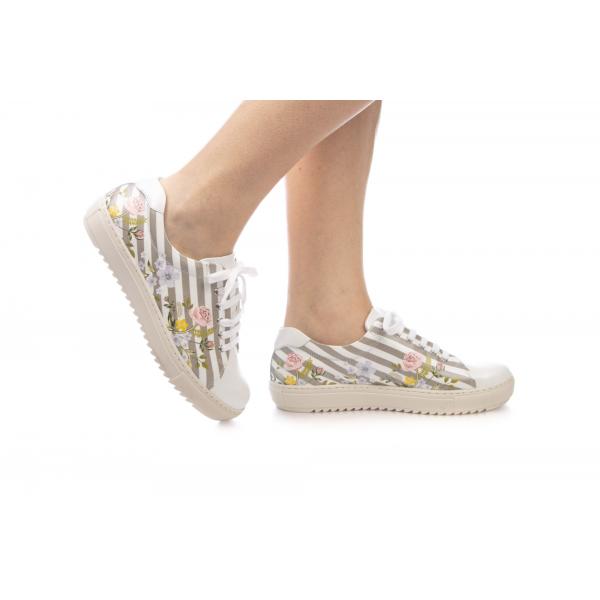 Pantofi femei sport piele 04-1717-226 imprimeu 3 - imagine 4