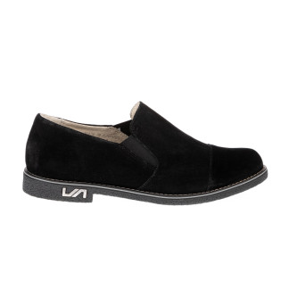 Pantofi femei piele 1729-249 negru piele întoarsă