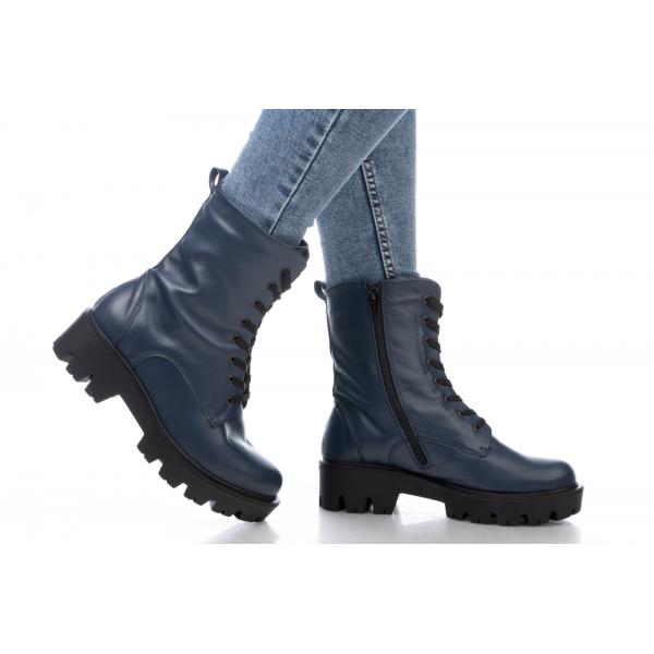 Ghete femei piele 04-3191-256 bleumarin - imagine 4