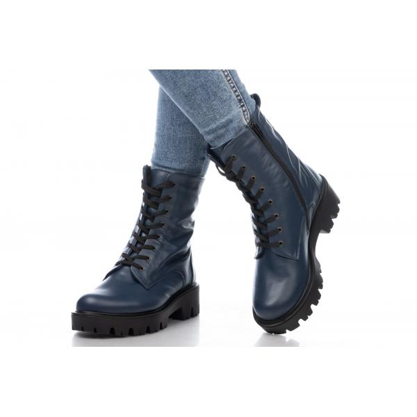 Ghete femei piele 04-3191-256 bleumarin - imagine 5