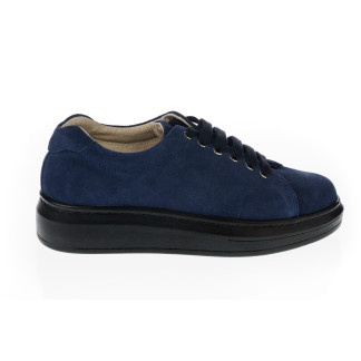 Pantofi femei piele 1739-262 bleumarin piele întoarsă