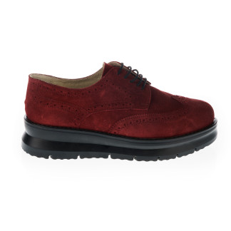 Pantofi femei piele 1756-272 grena piele întoarsă