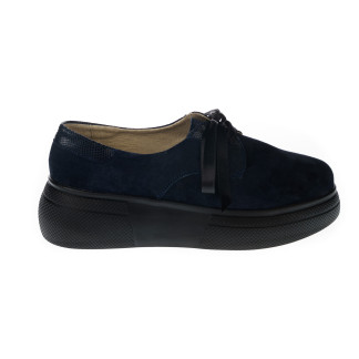 Pantofi femei piele 1757-273 bleumarin piele întoarsă