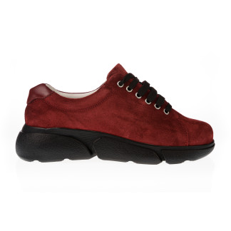 Pantofi femei piele 1758-274 grena piele întoarsă