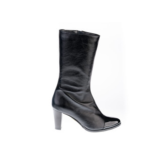 Cizme femei piele 4197-1433 negru  + lac