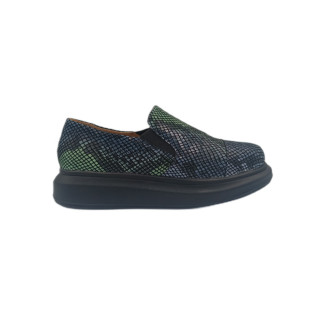 Pantofi femei piele 1730-255 albastru croco