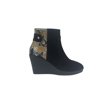 GHETE FEMEI PIELE 3206-291 NEGRU PIELE INTOARSA+GIPSY