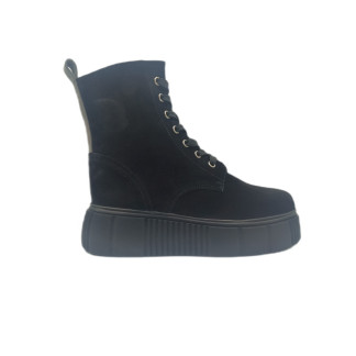 GHETE FEMEI PIELE 3209-296 NEGRU PIELE INTOARSA