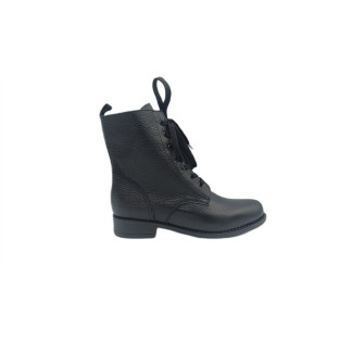 Ghete Damă din Piele Naturală Tip Bizon – Negru cod.3215-188