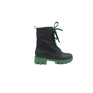 Ghete Damă din Piele Naturală Tip Bizon – Negru (Cod: 3214-233)